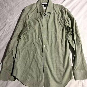 Banana Republic Mens XS Green Dress Shirt Slit Fit Used